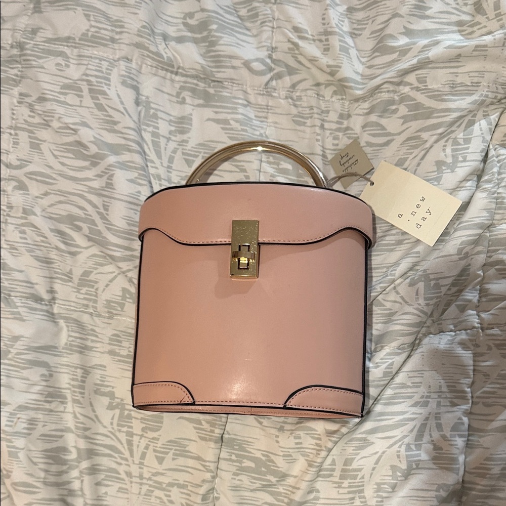 A New Day Blush Mini Bag with Gold Lock